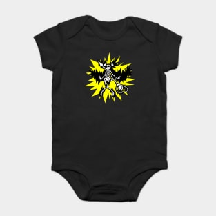 Platinum electrocution sticker Baby Bodysuit